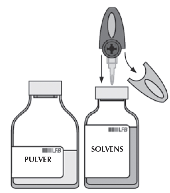 Fibclot Laboratoire Francais du Fractionnement et des Biotechnologies pulver og solvens til injektions- /infusionsvæske, opløsning 1,5 g