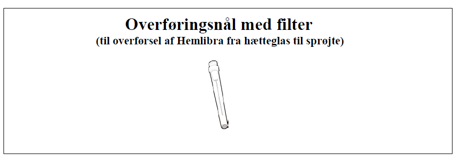 Hemlibra Roche Registration GmbH injektionsvæske, opløsning 60 mg/0,4 ml, 105 mg/0,7 ml og 150 mg/1 ml