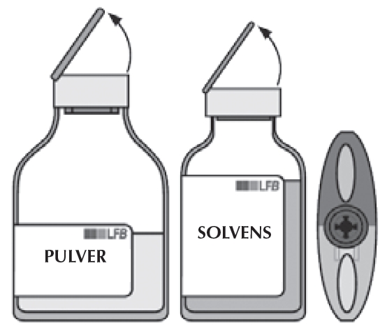 Fibclot Laboratoire Francais du Fractionnement et des Biotechnologies pulver og solvens til injektions- /infusionsvæske, opløsning 1,5 g