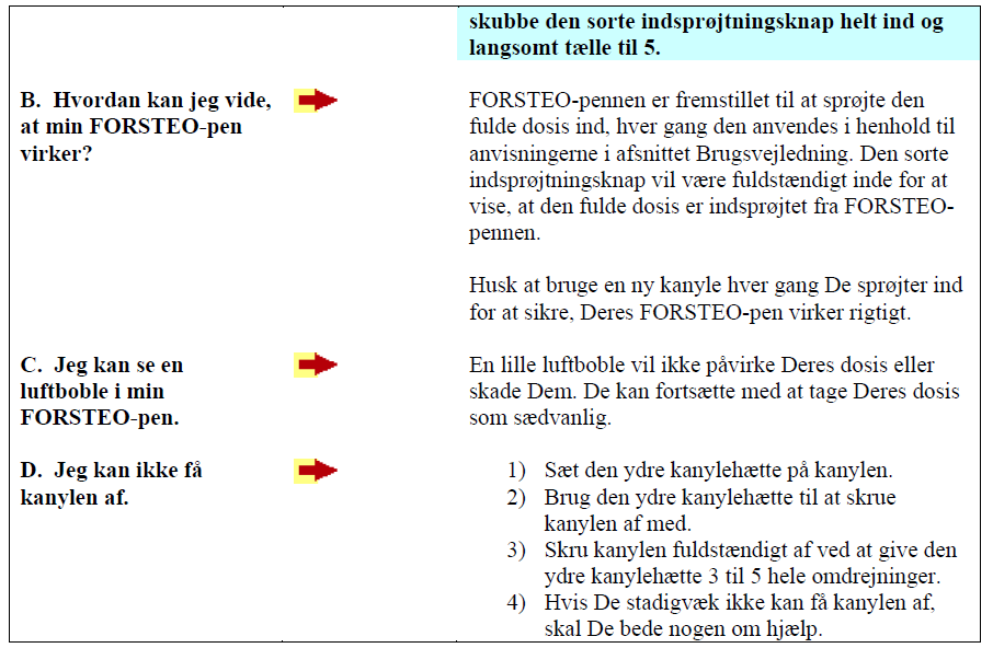 Forsteo® Orifarm A/S injektionsvæske, opl. 20 mikrog/80 mikrol.