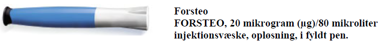 Forsteo® Orifarm A/S injektionsvæske, opl. 20 mikrog/80 mikrol.