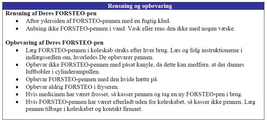 Forsteo® Orifarm A/S injektionsvæske, opl. 20 mikrog/80 mikrol.