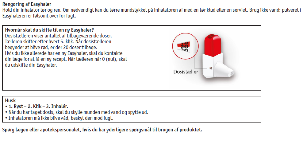 Bufomix Easyhaler 2care4 ApS inhalationspulver 4,5+160 mikrog/dosis