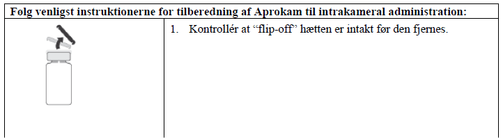 Aprokam Laboratoires Thea S.A.S. pulver til injektionsvæske, opl. 50 mg